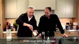 aerolatte  milk frother makes three layer caffè latte macchiato [upl. by Ardell829]