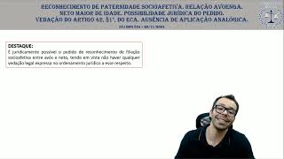 STJ INFO 834 paternidade socioafetiva e adoção [upl. by Eadie999]