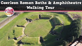 CAERLEON ROMAN BATHS amp AMPHITHEATRE WALES  Walking Tour  Pinned on Places [upl. by Rehpoitsirhc]