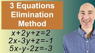 Solving Systems of 3 Equations Elimination [upl. by Cirederf]