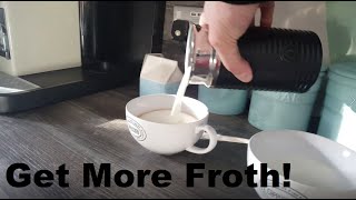 How to Get More Froth from Your Nespresso Coffee Aeroccino  Nespresso tips and help [upl. by Hayila]