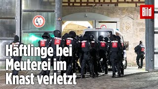 Gefängnismeuterei Polizei stürmt Knast in Thüringen  JVA Untermaßfeld [upl. by Teevens]